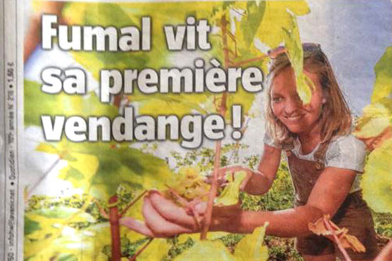 Fumal vit sa première vendange !