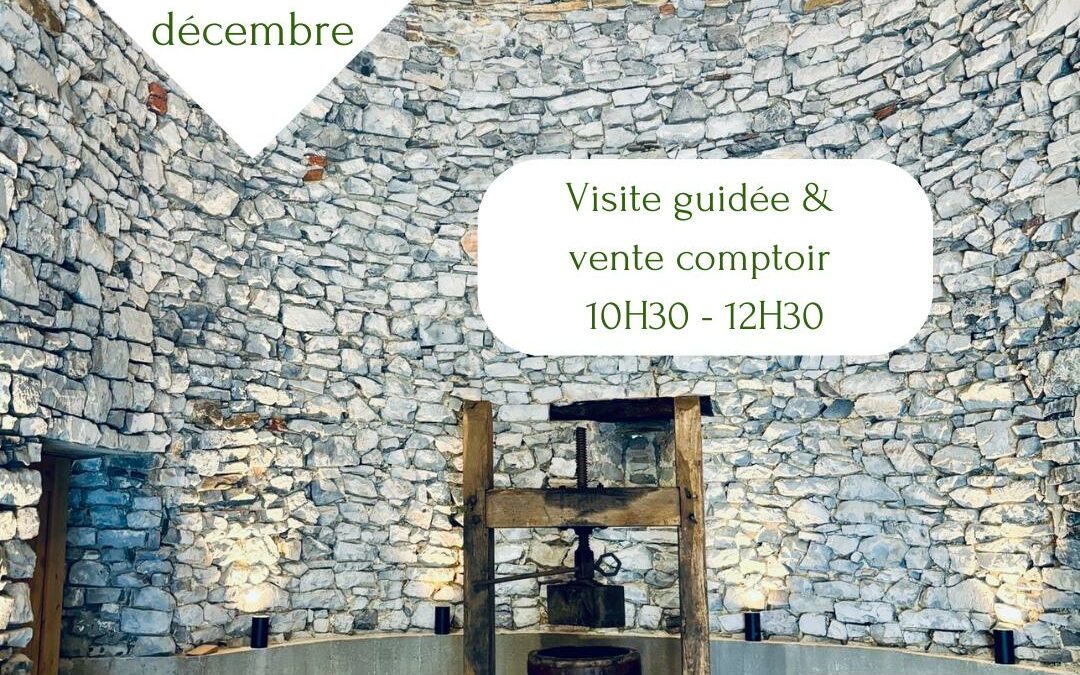 Visite guidée & vente comptoir le 15/12/2024