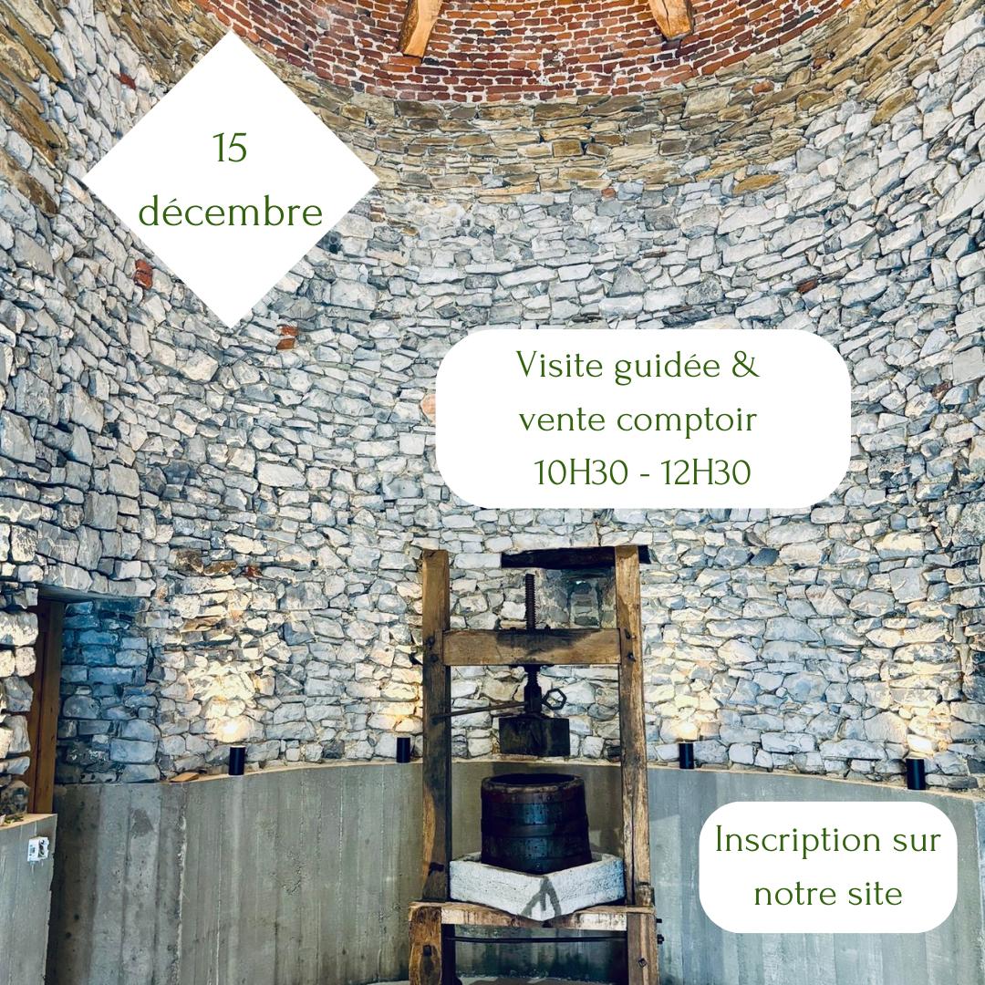 Visite guidée & vente comptoir le 15/12/2024